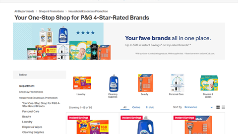Sam's Club P&G 'One-Stop Shop'